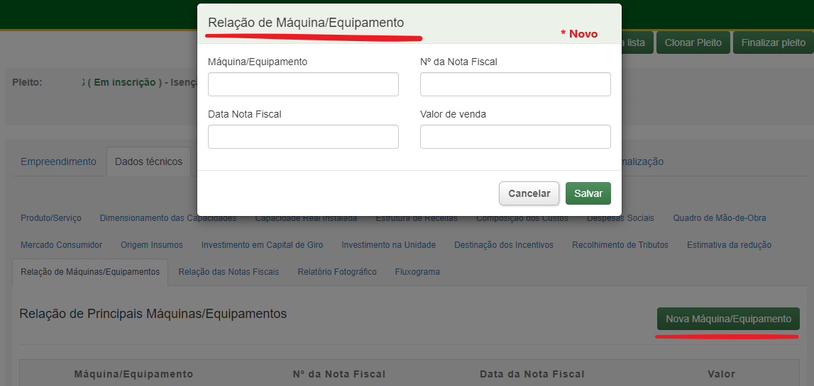 pleito-dados-tecnicos-relacao-maquina-equipamento-novo